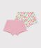 Juego de culottes infantiles largos de algod&oacute;n con flores multicolor