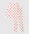 Pijama de punto con estampado de corazones para niña blanco MARSHMALLOW/rojo TERKUIT