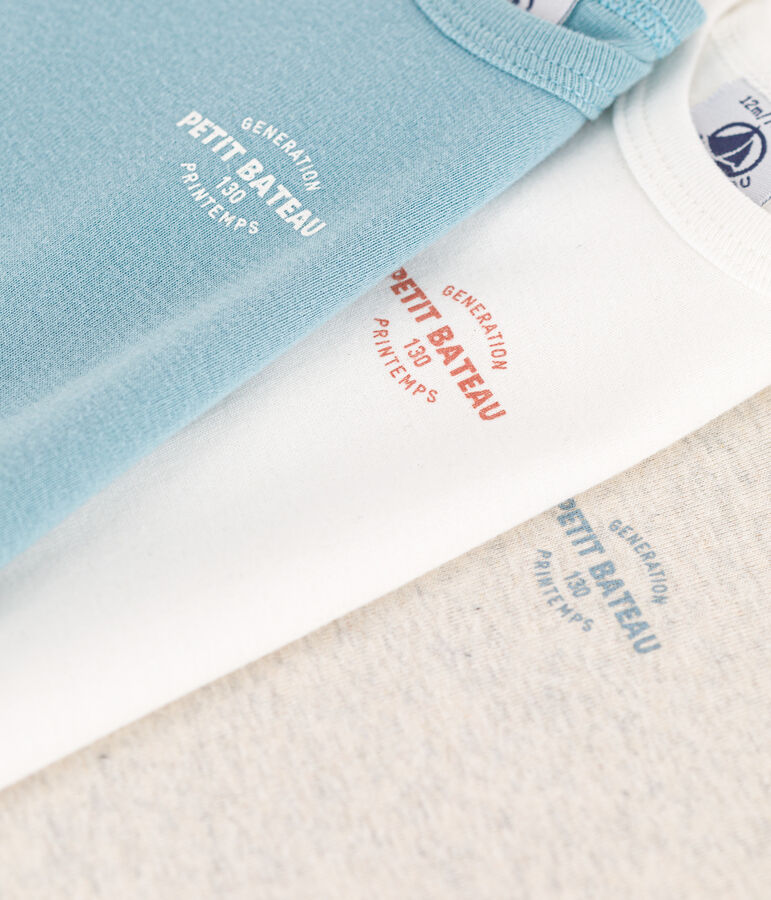 Juego de 3 bodis de manga corta 130 ans de algod&oacute;n multicolor