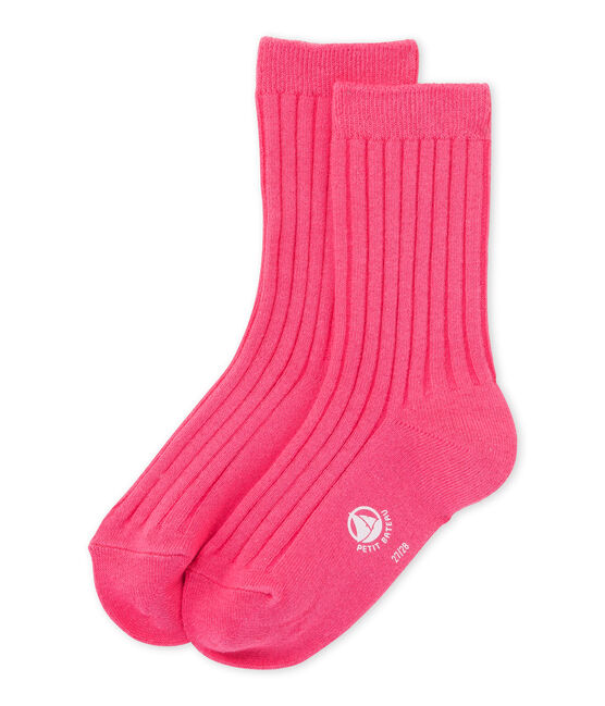 Calcetines para niña rosa Peony