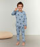 Pijama de punto para niño azul ACIER/blanco MULTICO