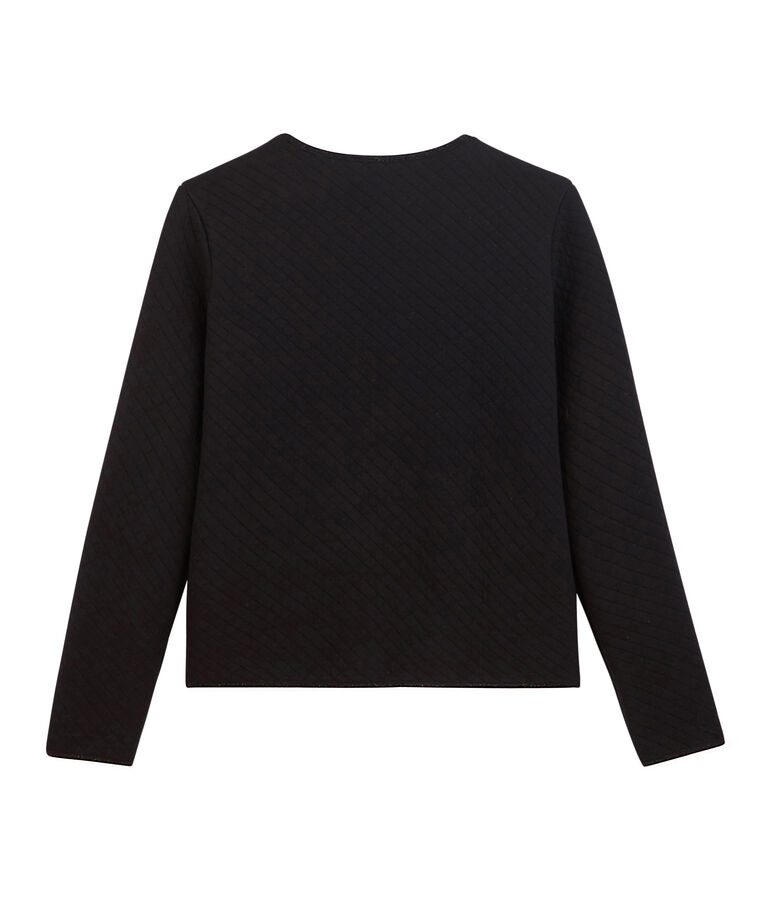 Chaqueta c&aacute;rdigan de t&uacute;bico mujer negro/amarillo