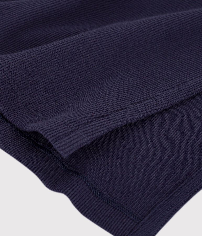 Vestido largo tipo camiseta sin mangas de algod&oacute;n para mujer azul