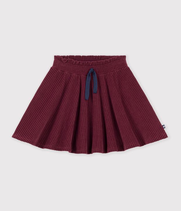 Falda skater infantil corta y lisa de algod&oacute;n TRUFFE