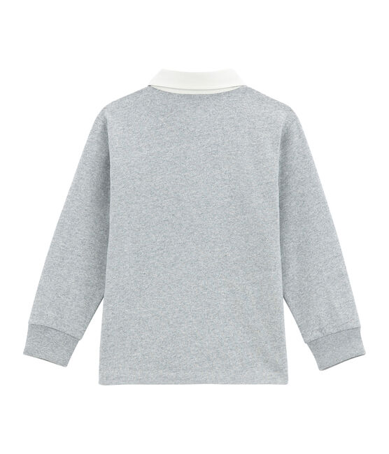 Polo de rugby de manga larga verde SHERWOOD/blanco MULTICO