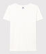 Camiseta LA RECTA de algodón con cuello de pico para mujer