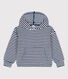 Sudadera a rayas con capucha para niño/niña