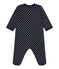 Pijama de lunares para bebé niña azul SMOKING/blanco ECUME