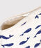 Bolsa de algodón con ballena para bebé beige MONTELIMAR/azul MEDIEVAL