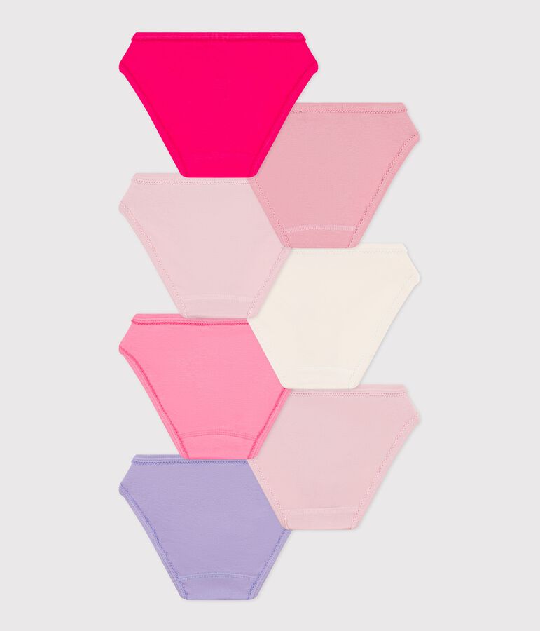 Juego de braguitas infantiles de algod&oacute;n lisas multicolor