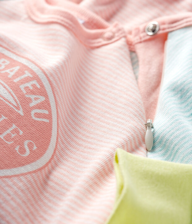 Pijama sin pies de punto azul/blanco