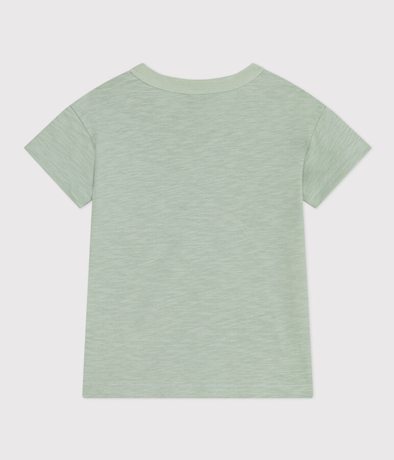 Camiseta de punto flameado para ni&ntilde;o verde