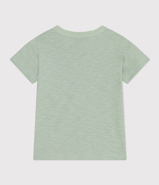 Camiseta de punto flameado para niño verde HERBIER