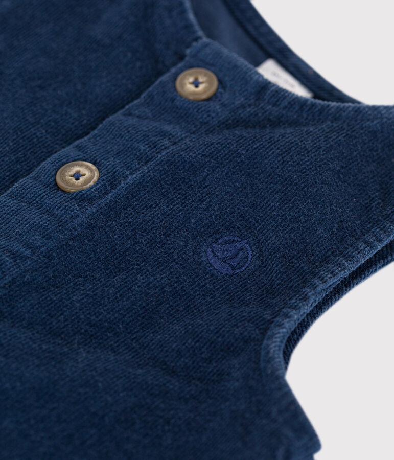 Mono de terciopelo para beb&eacute; azul CREPUSCULE