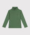 Camiseta de cuello alto de algodón para niño/a verde PALMERAIE