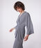 Quimono de rayas para mujer azul SMOKING/blanco MARSHMALLOW