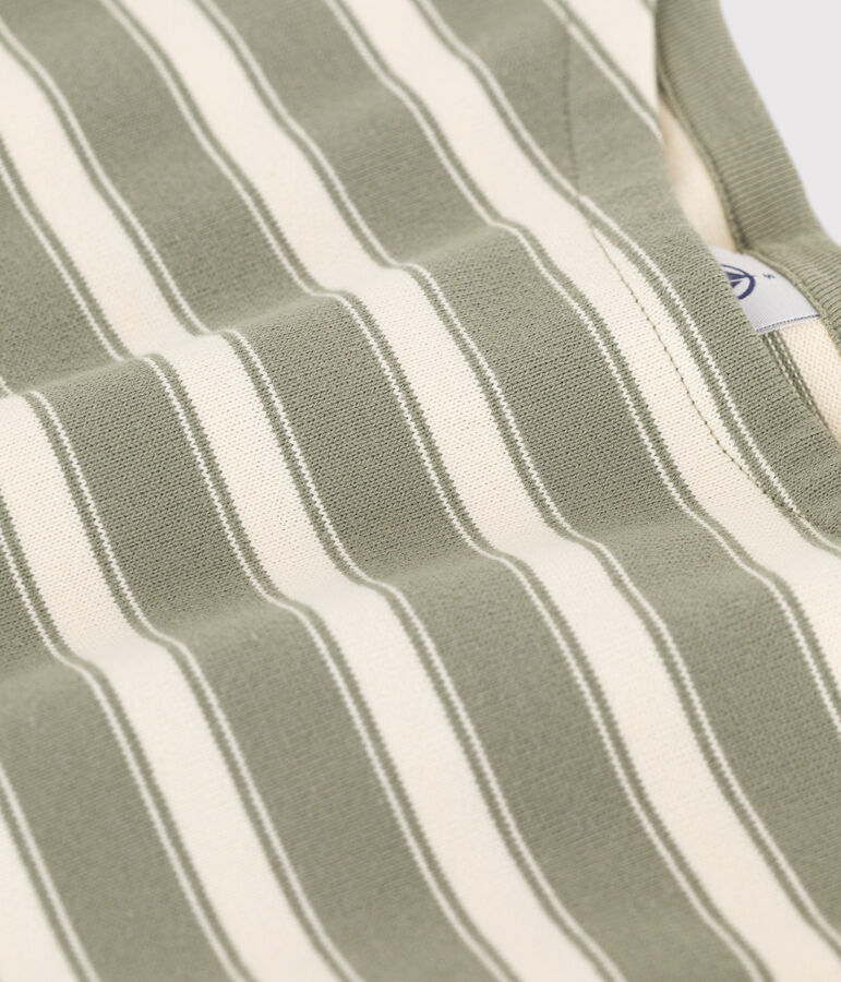 Marinera de algod&oacute;n para mujer verde/crudo