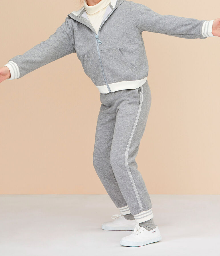 Sudadera con capucha para ni&ntilde;a gris