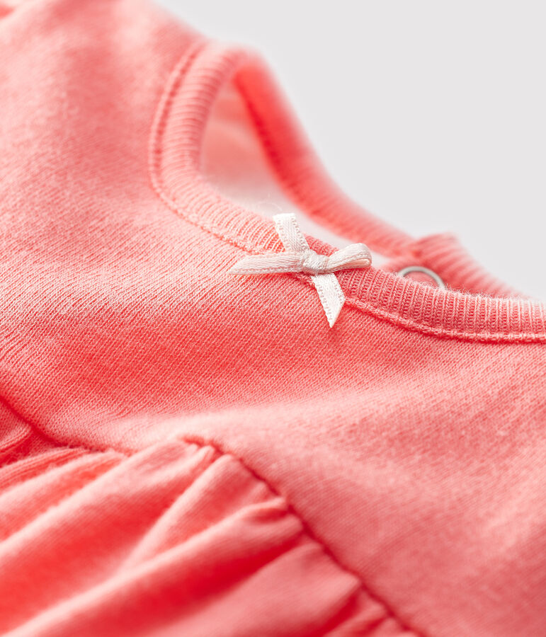 Mono corto pepsi de beb&eacute; de algod&oacute;n biol&oacute;gico naranja