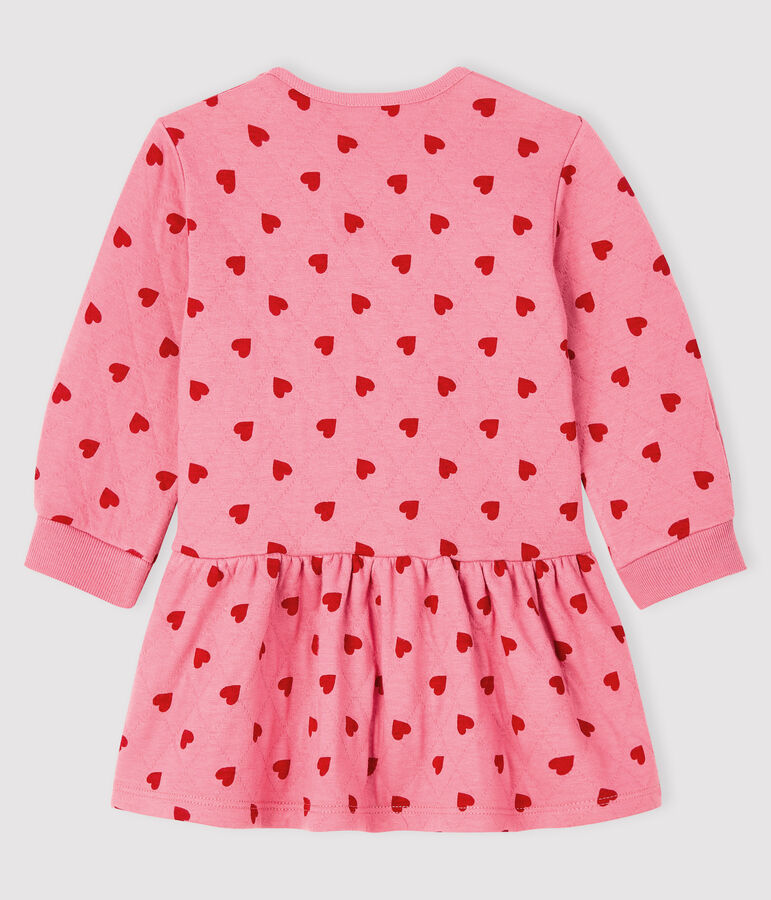 Vestido de manga larga para beb&eacute; ni&ntilde;a rosa CHEEK/rojo TERKUIT