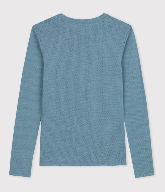 Camiseta de algodón L'ICONIQUE con cuello redondo para mujer azul ROVER