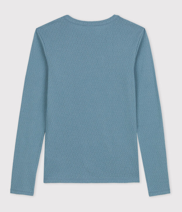 Camiseta de algod&oacute;n L'ICONIQUE con cuello redondo para mujer azul