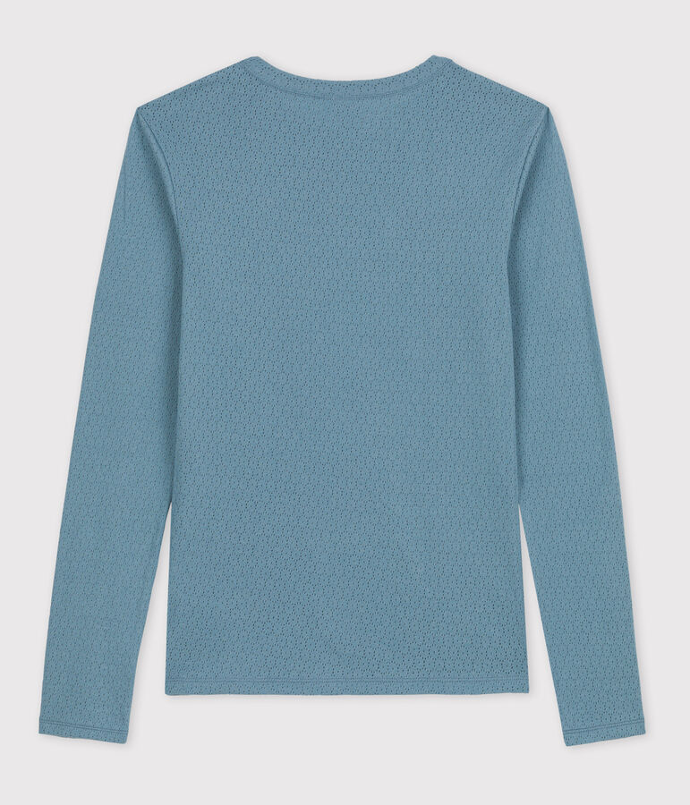 Camiseta de algod&oacute;n L'ICONIQUE con cuello redondo para mujer azul ROVER