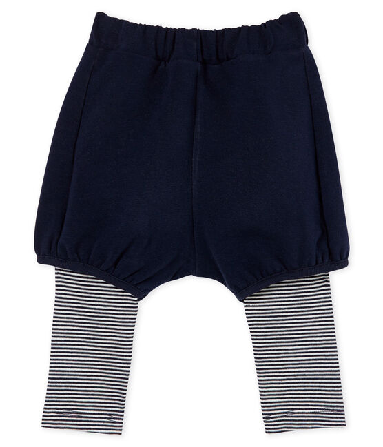Leggings con shorts para bebé niña azul SMOKING/blanco MARSHMALLOW