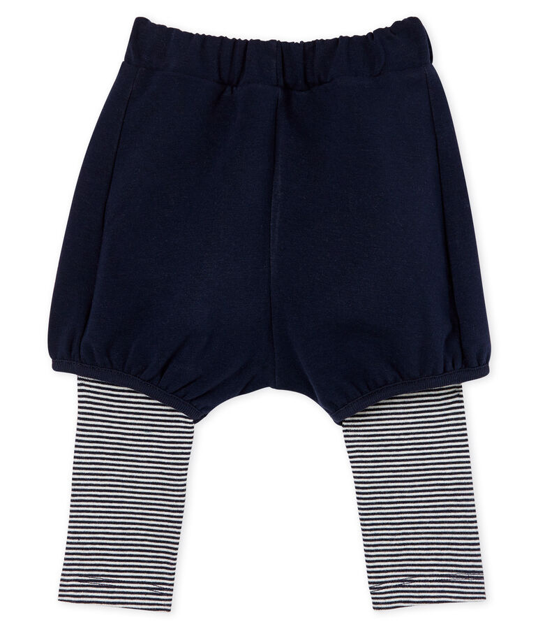 Leggings con shorts para beb&eacute; ni&ntilde;a azul/blanco
