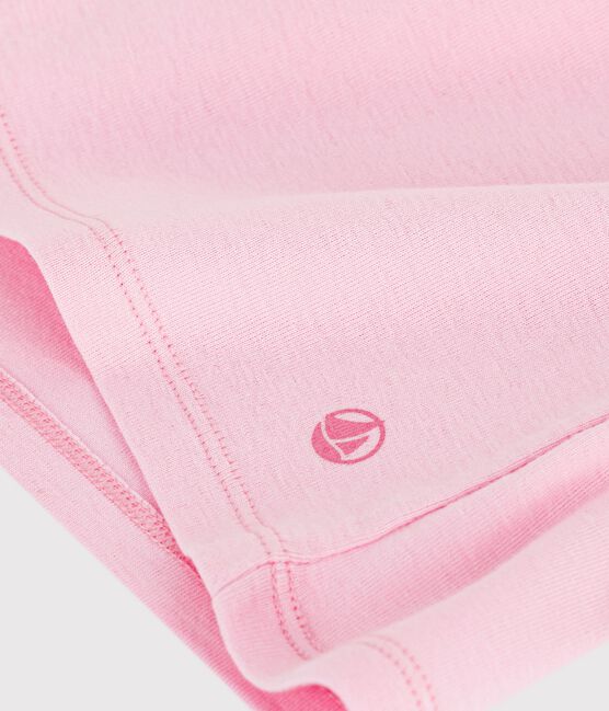 Camiseta lisa de algodón de manga corta para mujer rosa MARQUISE