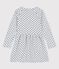 Vestido de muletón de manga larga para niña gris BELUGA/azul MEDIEVAL