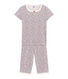 Pijama corto de punto para niña