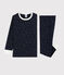 Pijama con estrellas unisex de punto azul SMOKING/blanco MARSHMALLOW