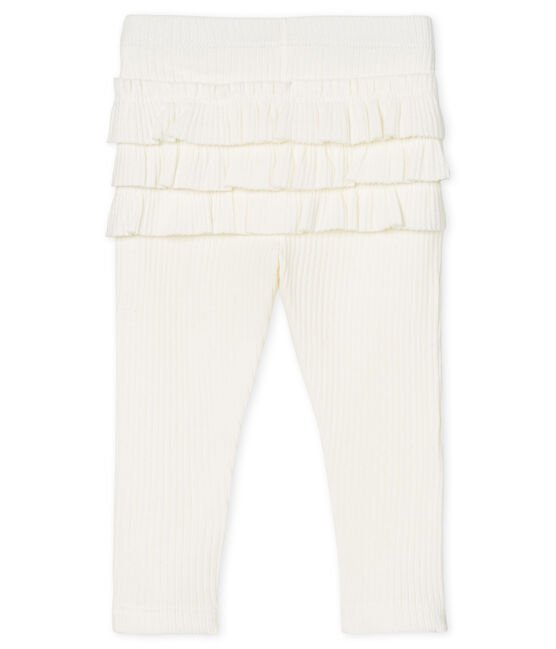 Leggings con volantes para bebé niña blanco MARSHMALLOW CN