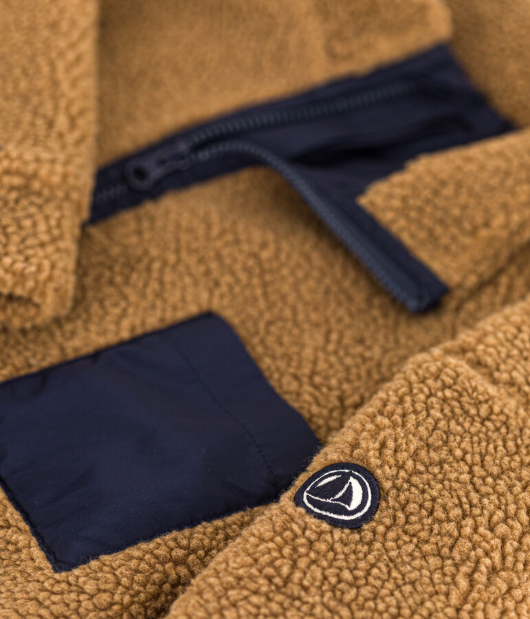 Chaqueta de borreguito reciclado de ni&ntilde;a/ni&ntilde;o marron