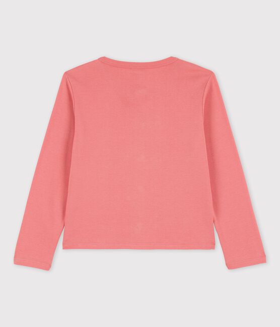Cárdigan de algodón orgánico de niña rosa PAPAYE