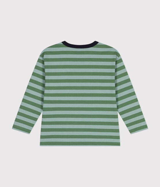 Camiseta de manga larga de punto fino para niño verde PALMERAIE/ PAUL
