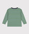 Camiseta de manga larga de punto fino para niño verde PALMERAIE/ PAUL