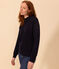 Jersey de punto inglés de algodón para mujer azul SMOKING