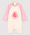 Mono anti-UV eco-sostenible de bebé rosa MINOIS/blanco MARSHMALLOW