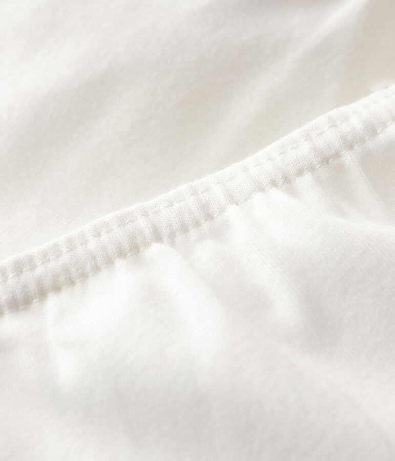 Juego de 2 culottes blancos de ni&ntilde;a de algod&oacute;n org&aacute;nico variante 1