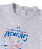 Camiseta serigrafiada para bebé niño gris POUSSIERE CHINE