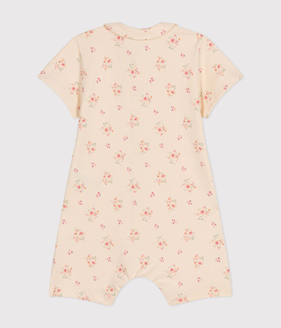 Mono corto de jersey ligero para bebé blanco AVALANCHE/ MULTICO