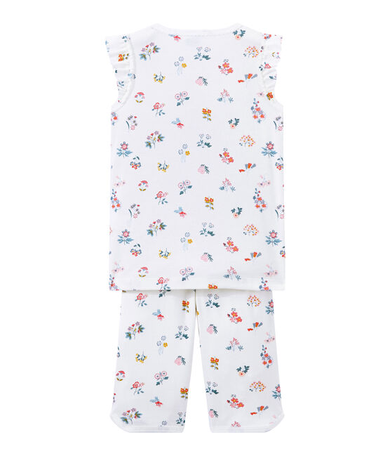 Pijama corto para niña blanco MARSHMALLOW/blanco MULTICO