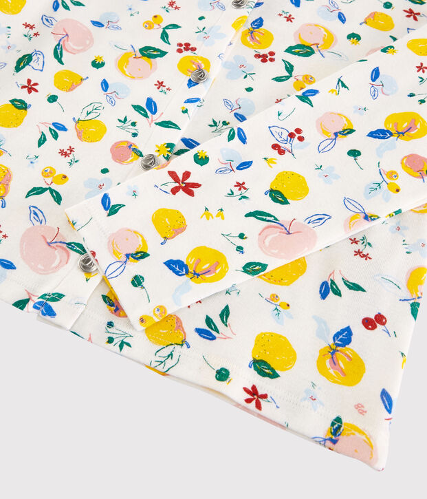 Rebeca de algod&oacute;n de ni&ntilde;a blanco/multicolor