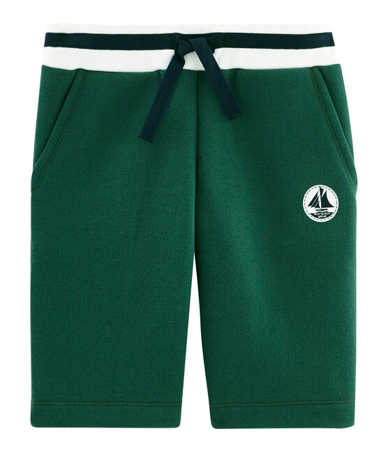 Bermudas de muletón para niño verde SOUSBOIS