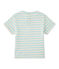 Camiseta a rayas bebé niño de manga corta blanco FETA/verde ADVENTURE