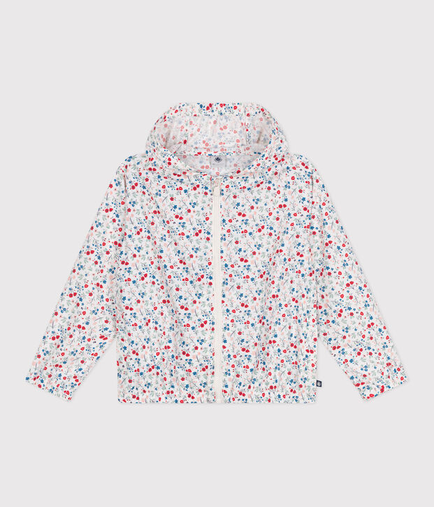 Cortavientos infantil ultraligero blanco/multicolor