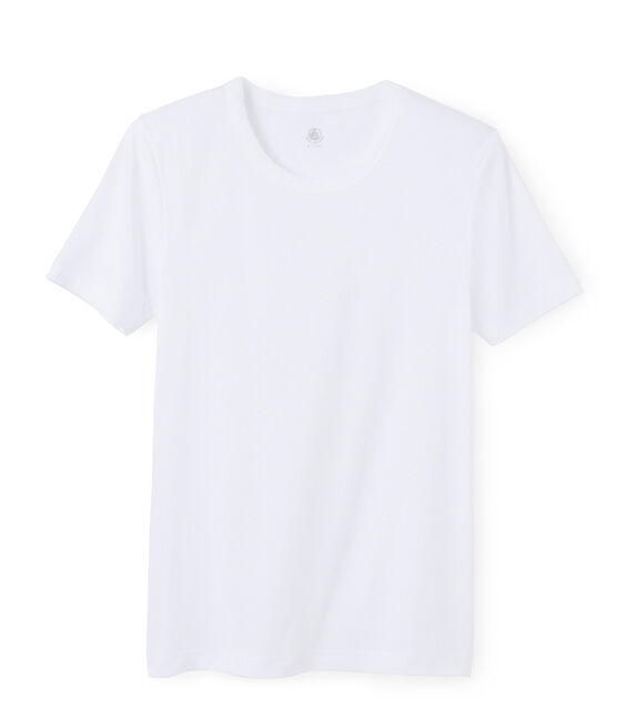 Camiseta manga corta de cuello redondo para hombre blanco ECUME