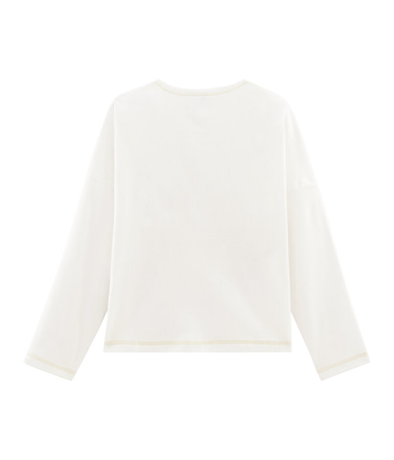 Camiseta serigrafiada para ni&ntilde;a blanco